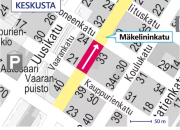 In Oulu, the repair of Mäkelininkatu will take four weeks and will affect traffic in the core