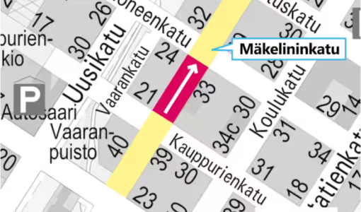 In Oulu, the repair of Mäkelininkatu will take four weeks and will affect traffic in the core